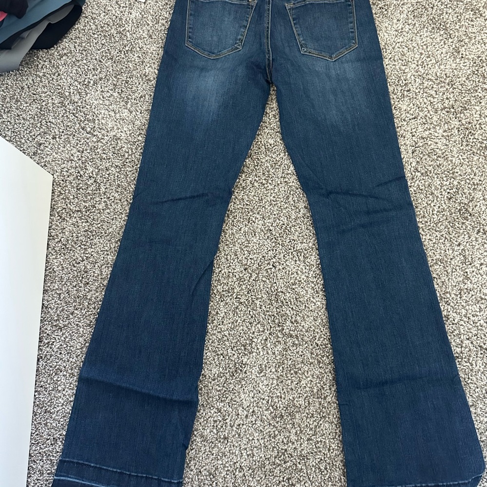 Pinkblush Dark Blue Flare Jeans - Picture 4 of 4